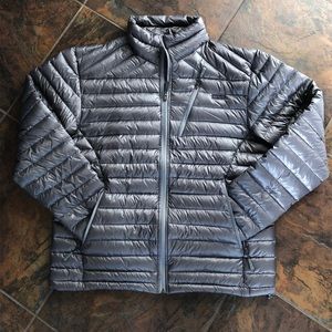 banded goose down jacket